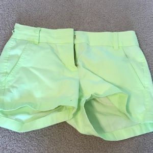 Neon lime green shorts
